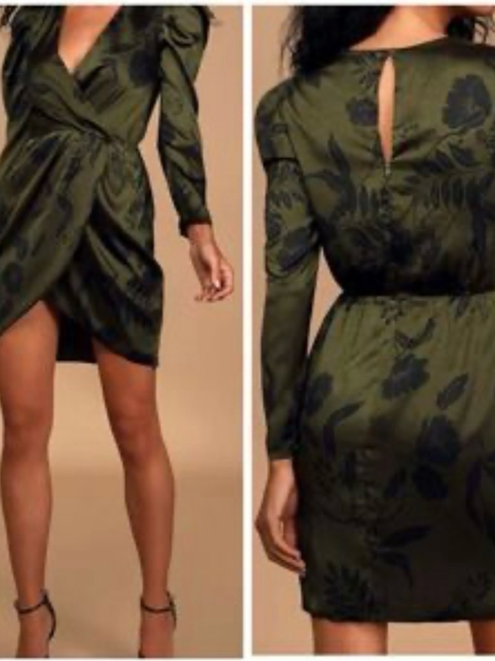 ASTR Floral Wrap Mini Dress